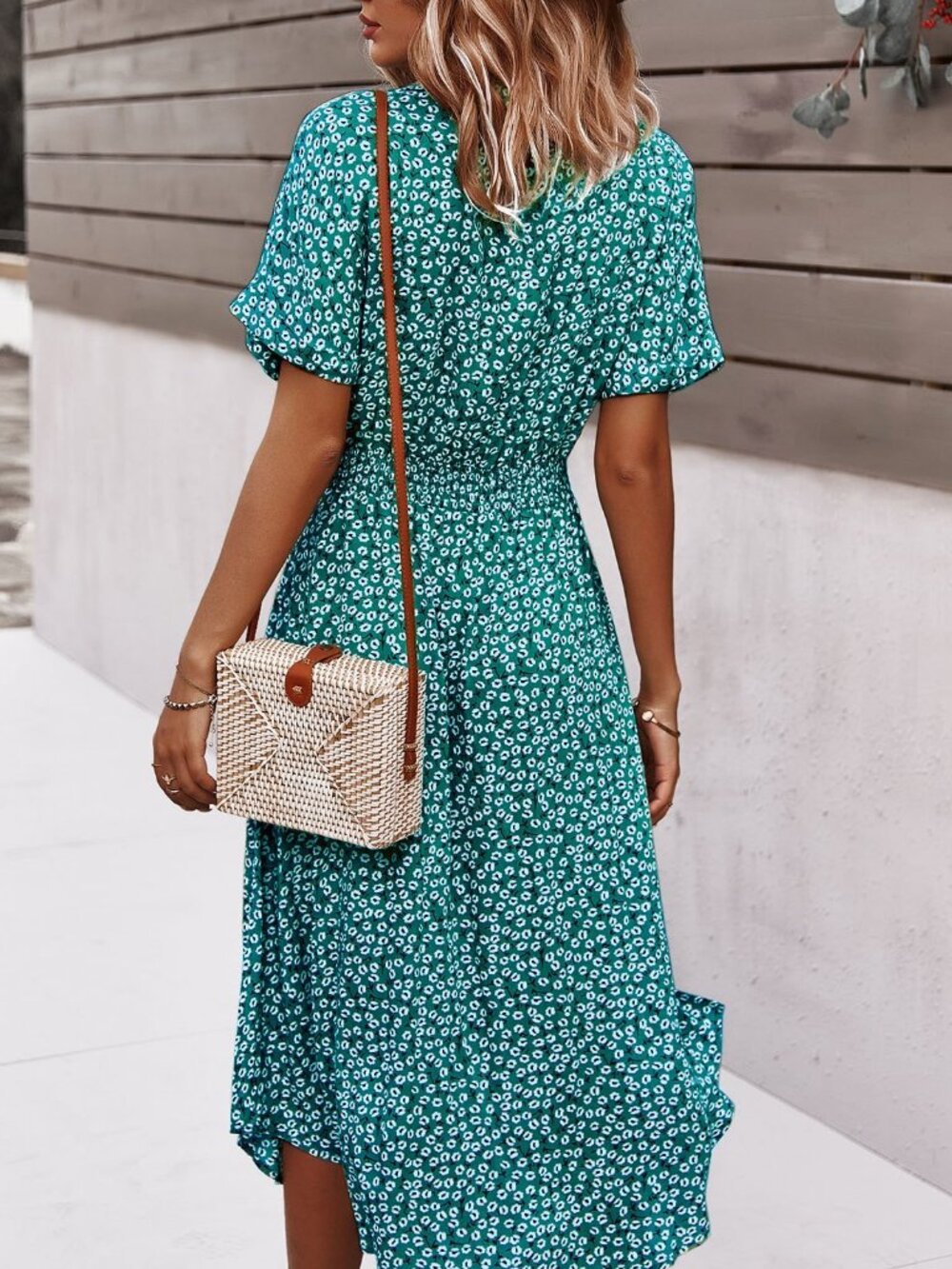 Cadet Blue Casual Women's Floral Ditsy Maxi Dress - Picture 2 of 6